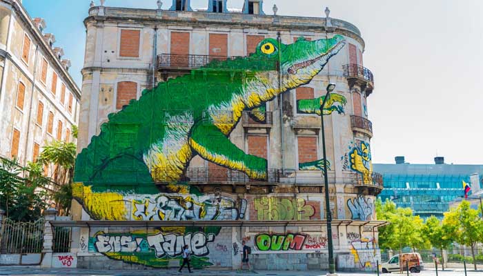 Уличное искусство (стрит-арт) в Лиссабоне, Португалия