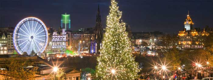 Рождественские ярмарки Европы 2019, лучшие рождественские каникулы в Эдинбурге, Шотландия